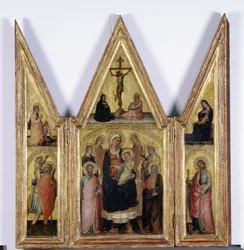 Triptykon med Madonna og barn, ca. 1400 (tempera på træ)